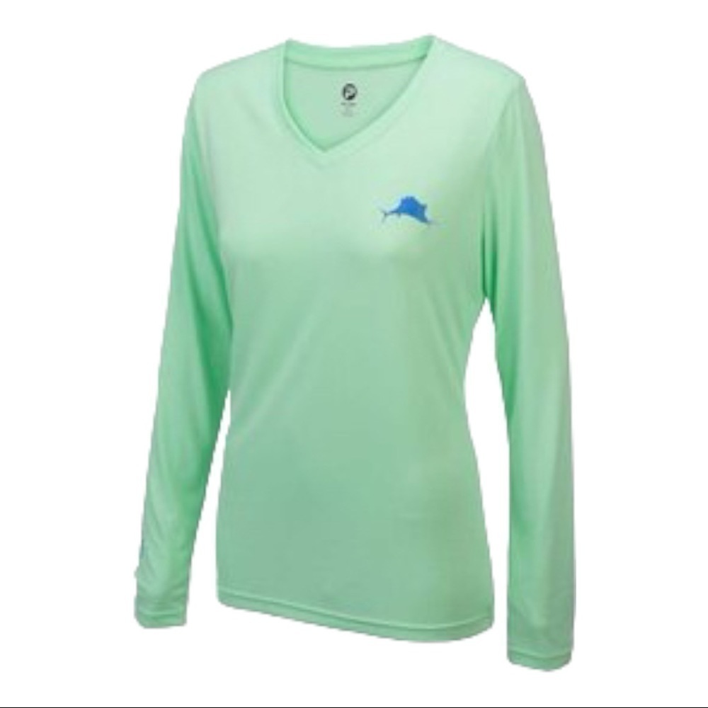 Pelagic Solar Performance Long Sleeve T-Shirt mint green